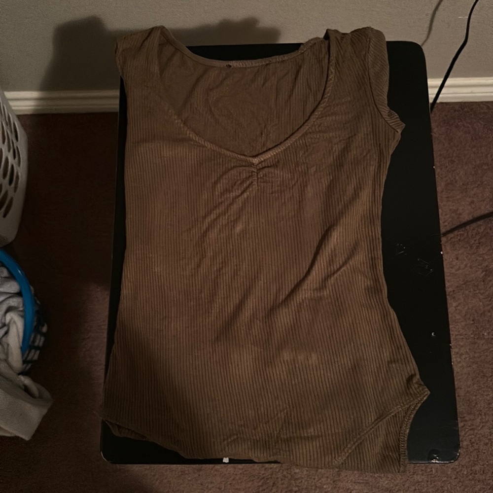 Dark green long sleeve bodysuit